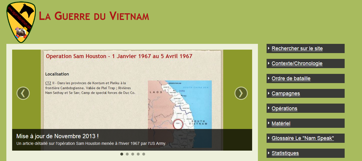 Le site laguerreduvietnam.com fait peau neuve !