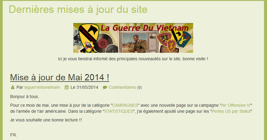 Mise à jour de Mai 2014 !